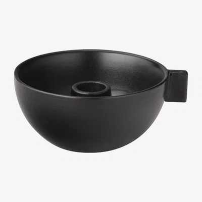 Nordic Nest Ernst candle bowl Ø12 cm Black
