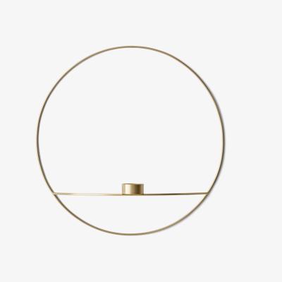 Nordic Nest POV circle large tea light holder brass