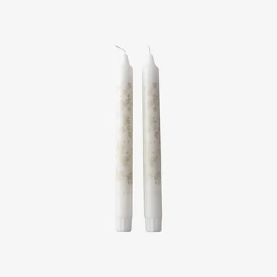 Nordic Nest Wik & Walsøe Slåpeblom tapered candle 2-pack grey