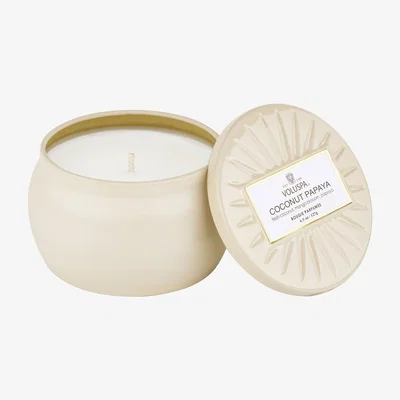 Nordic Nest Vermeil Mini Tin scented 25 hours Coconut Papaya