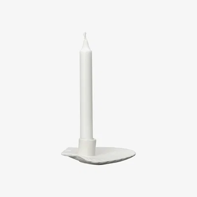 Nordic Nest Shell candle sticks 15.5 cm White