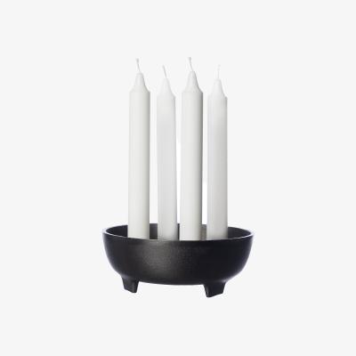 Nordic Nest ERNST Ernst advent candle on foot Ø18 cm Blackened aluminium