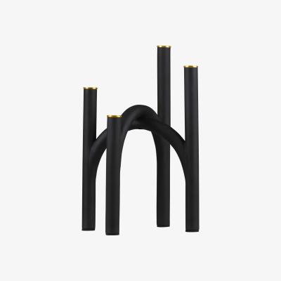 Nordic Nest Angui candle stick 34 cm Black-gold