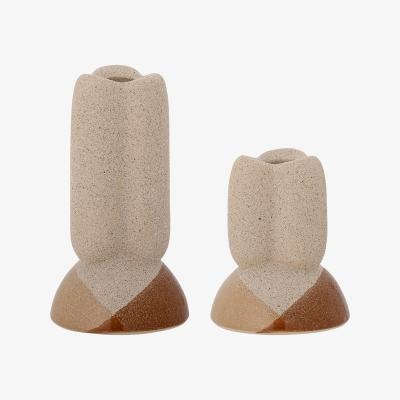 Nordic Nest Iness candle sticks 2 pieces Brown