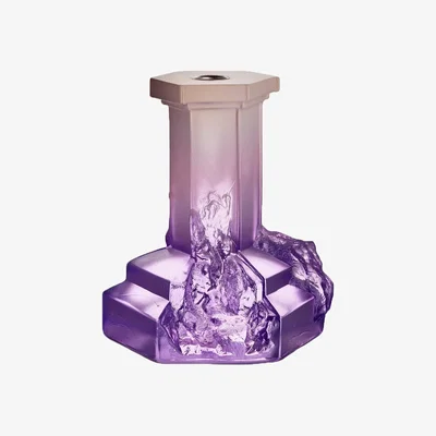 Nordic Nest Kosta Boda Rocky Baroque candle sticks 175 mm Lilac