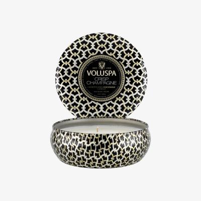 Nordic Nest Maison Noir 3-wick Tin scented 40 hours Crisp Champagne