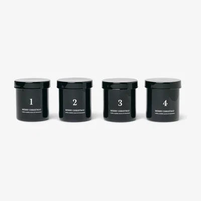 Nordic Nest Advent candle with scent 4-pack black
