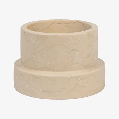 Nordic Nest Mette Ditmer Marble candle sticks for block candle 6.5 cm Sand