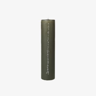 Nordic Nest Broste Copenhagen calender candle green