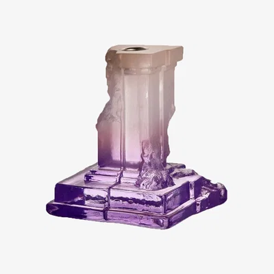 Nordic Nest Kosta Boda Rocky Baroque candle sticks 150 mm Lilac