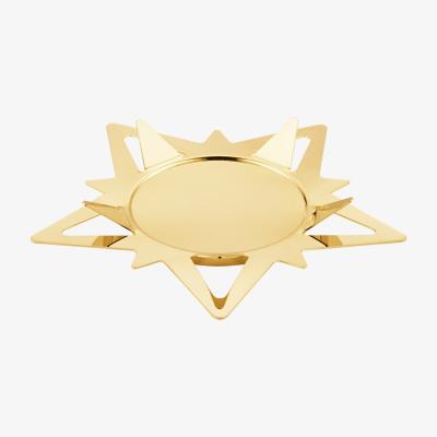 Nordic Nest Classic christmas star Block candle sticks Ø16 cm Gold