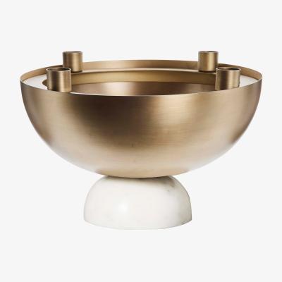 Nordic Nest Lene Bjerre Marmilla advent candle Ø26 cm White-light gold