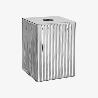 Nordic Nest Candle holder ribbed 11 cm nickle plated brass