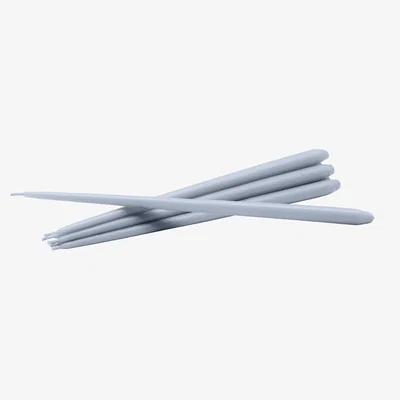Nordic Nest STOFF tapered candle by ester & erik 6-pack Sky blue