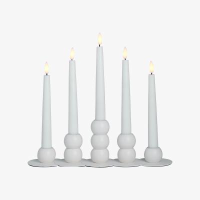 Nordic Nest Watt & Veke Lykke combinable candle sticks incl. 5 pcs LED-light White