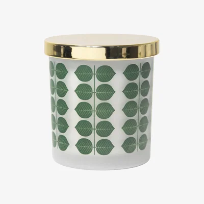 Nordic Nest Pluto Design Stig L Berså scented candle Frosted glass-gold