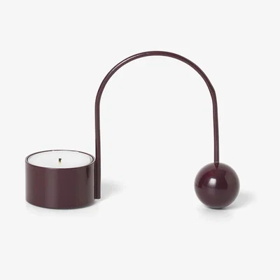 Nordic Nest Balance aubergine candle holder Tea -light