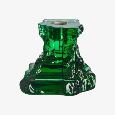 Nordic Nest Kosta Boda Rocky Baroque candle sticks 95 mm Emerald green