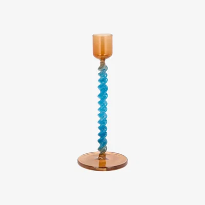 Nordic Nest Villa Collection Styles candlestick 163 cm Blue-amber