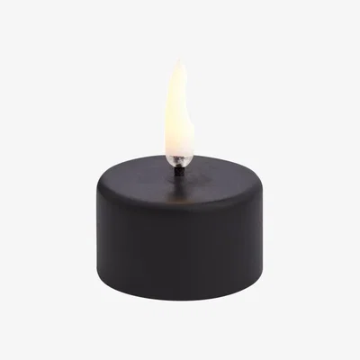 Nordic Nest Uyuni Lighting Uyuni LED Tealight Black Ø4x2.5 cm