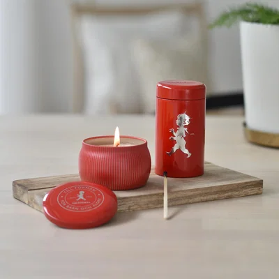 Nordic Nest Solstickan Design Solstickan scented candle 25 h Red-cinnamon & orange