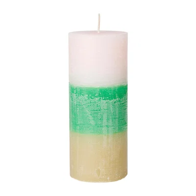 Nordic Nest Broste Copenhagen Rainbow block candle 17 cm Strawberry field