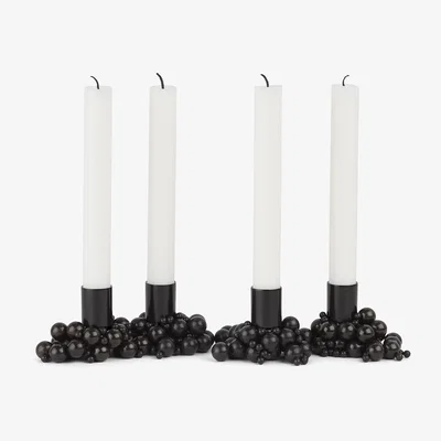 Nordic Nest Molecule candlestick 4 black