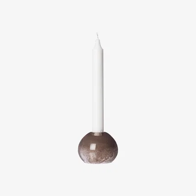 Nordic Nest ERNST Ernst candlestick glass Ø9 cm Brown