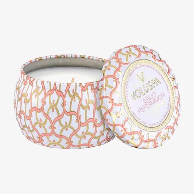 Nordic Nest Maison Blanc Mini Tin scented 25 hours Saijo Persimmon