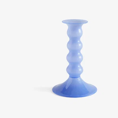 Nordic Nest HAY Wavy candle holder medium 14 cm Jade light blue