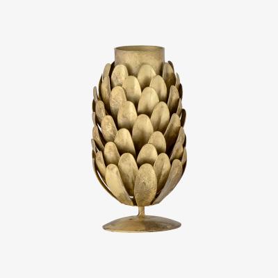 Nordic Nest Bloomingville Geraldine candle holder brass Ø5x9 cm