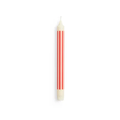 Nordic Nest HAY Pattern candle Off white-red