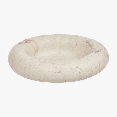 Nordic Nest OYOY Savi marble candle sticks large H3 cm off white