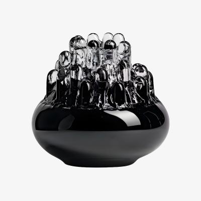Nordic Nest Kosta Boda Polar candle holder 200 mm Black