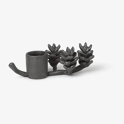 Nordic Nest Forest candle sticks 6 cm Black brass