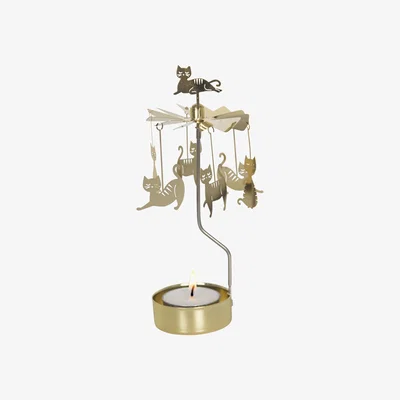 Nordic Nest Kattfamilj Angel Chimes Gold