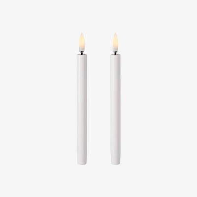 Nordic Nest Uyuni LED Taper candle Mini white Ø1.3 cm 2-pack 16.6 cm