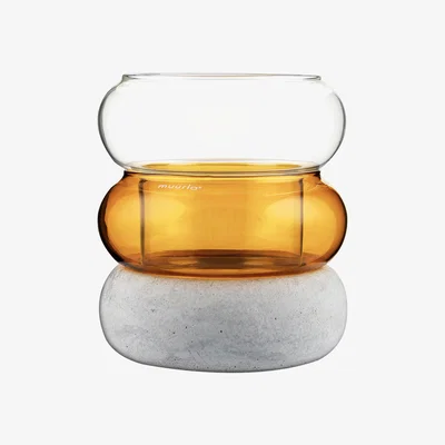 Nordic Nest Bagel vase/lantern 12 cm Amber