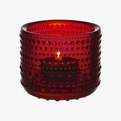 Nordic Nest Kastehelmi candleholder cranberry