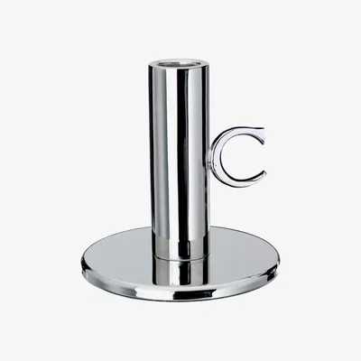 Nordic Nest Monogram candlestick 11 cm nickle plated brass