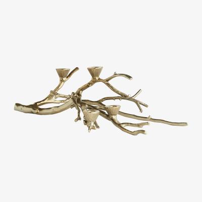 Nordic Nest Aurelia candle sticks 16 cm light gold