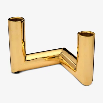 Nordic Nest Pipe candle sticks 11 cm brass