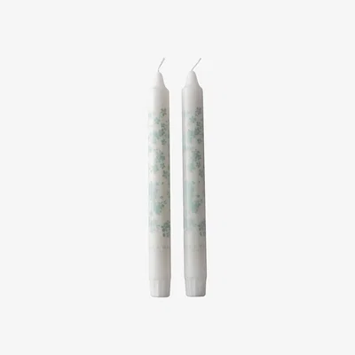 Nordic Nest Wik & Walsøe Slåpeblom tapered candle 2-pack Blue