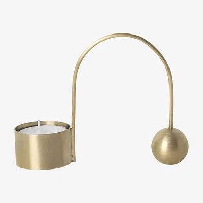 Nordic Nest Balance brass candle holder tea light