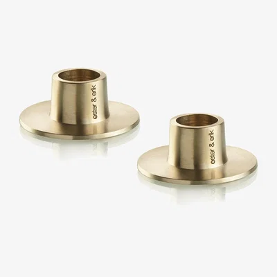 Nordic Nest Ester & Erik candle sticks matte 2-pack Gold