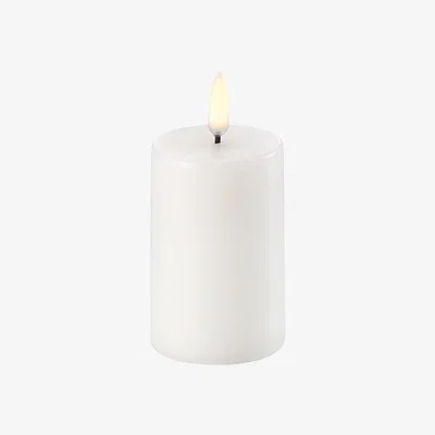 Nordic Nest Uyuni LED Block candle white Ø5 cm 7.5 cm