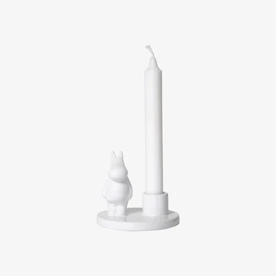 Nordic Nest Pluto Design Moomin candle holder ceramic White