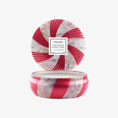 Nordic Nest Limited Edition 3-wick in tin 40 hours Crushed Candy Cone
