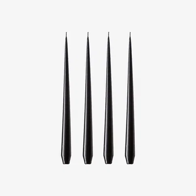 Nordic Nest Ester & Erik candle 42 cm 4-pack black Lacquered
