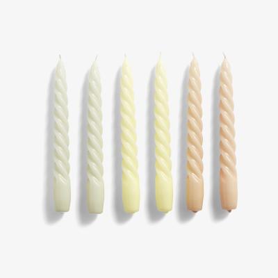 Nordic Nest Candle Twist candle 6-pack grey-beige citrus-peach